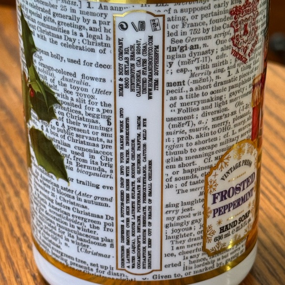 Vintage Press Frosted Peppermint Hand Soap Nutcracker Christmas New - Picture 3 of 5